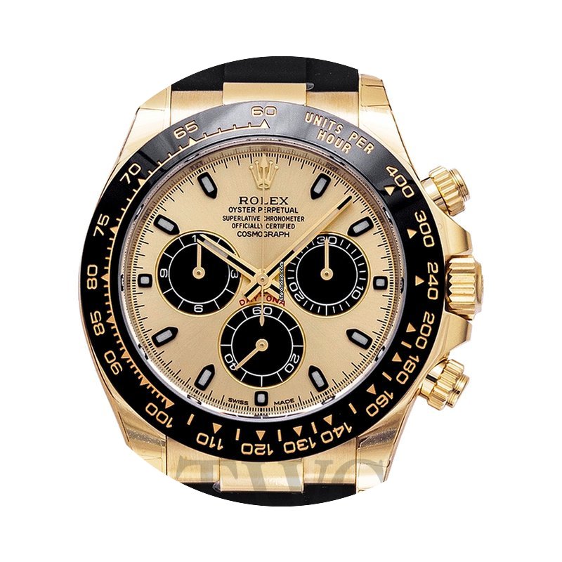 Rolex Daytona Champagne and Black 18k Ye...