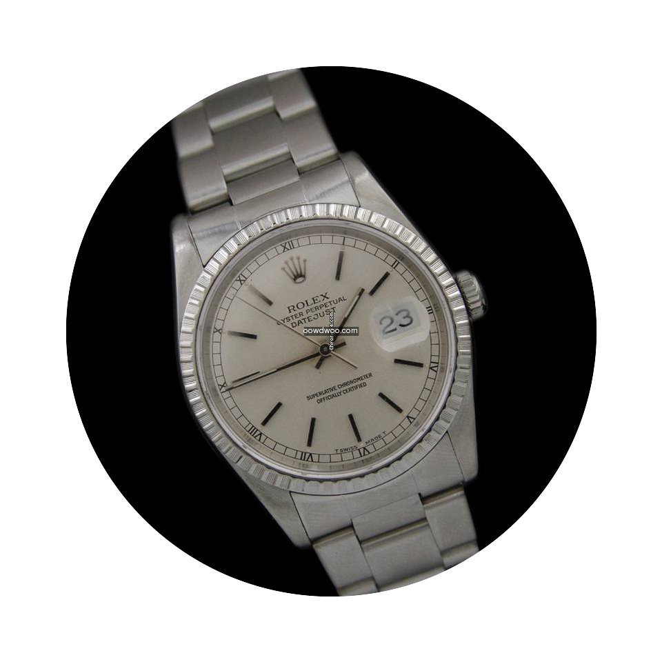 Rolex All Stainless Datejust w/ Silver D...