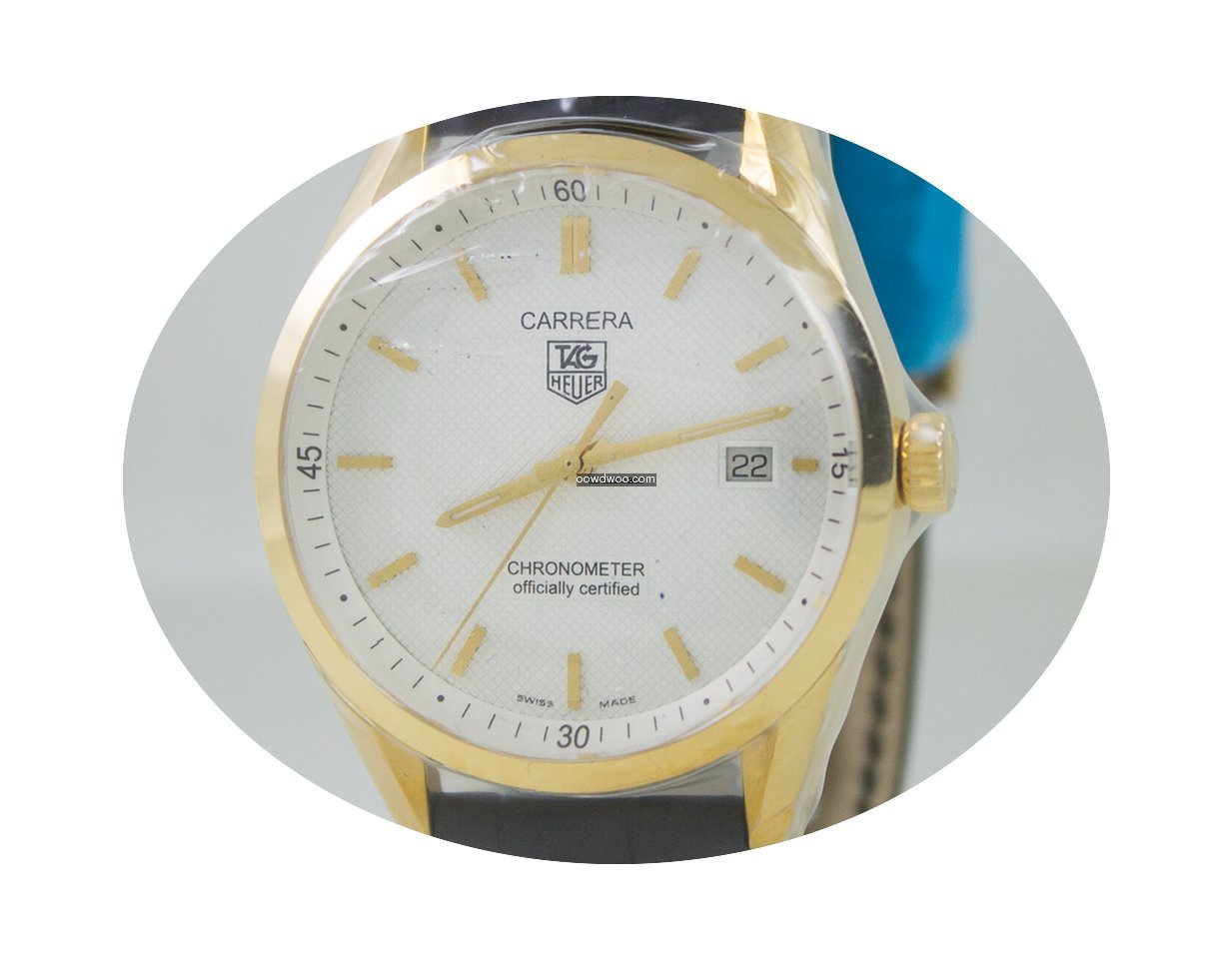 TAG Heuer Carrera 18k Gold White dial Fu...
