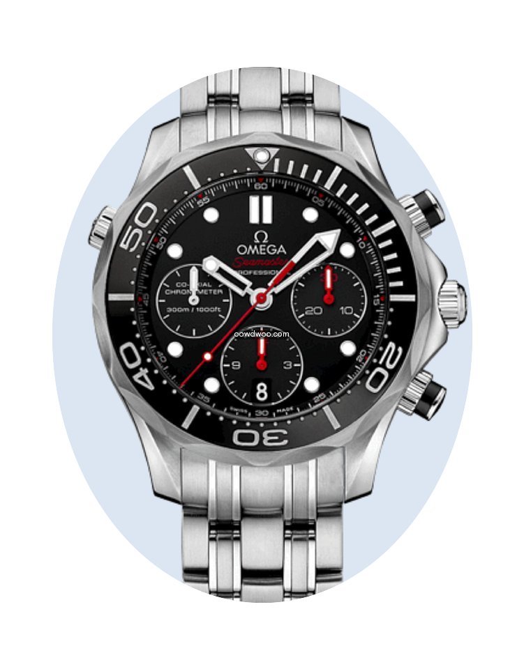 Omega Diver Chronograph 44 mm Stahl schw...