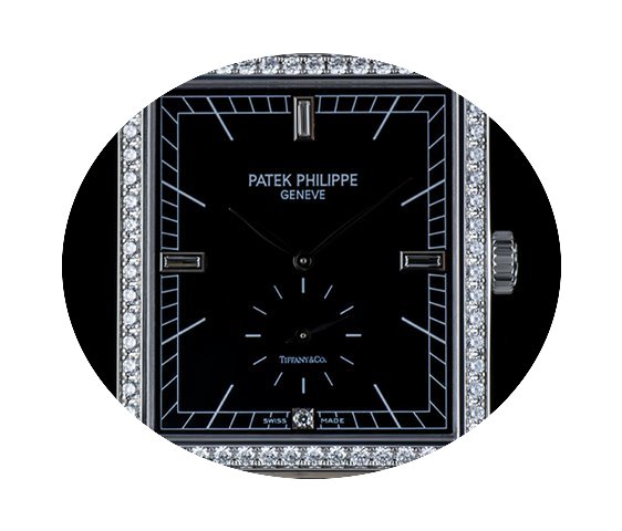 Patek Philippe 18k W/G Diamond Set Doubl...