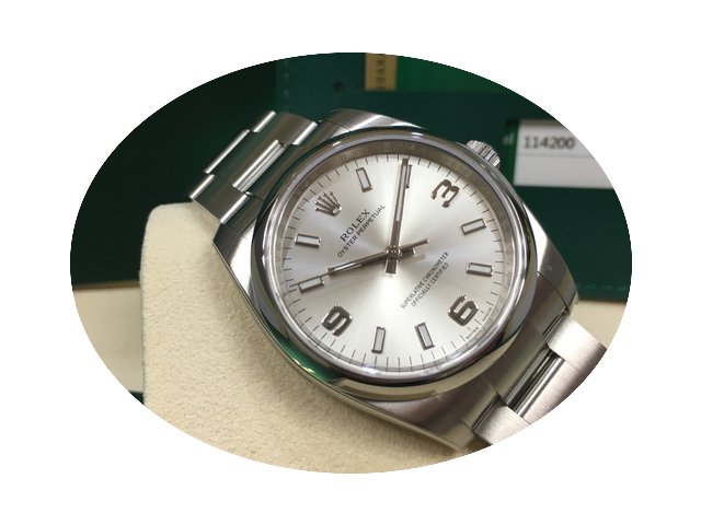 Rolex 34mm 114200 Oyster Perpetual Silve...