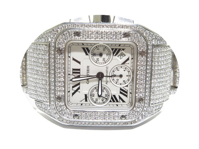 Cartier Santos 100XL 28.00ct White Diamo...