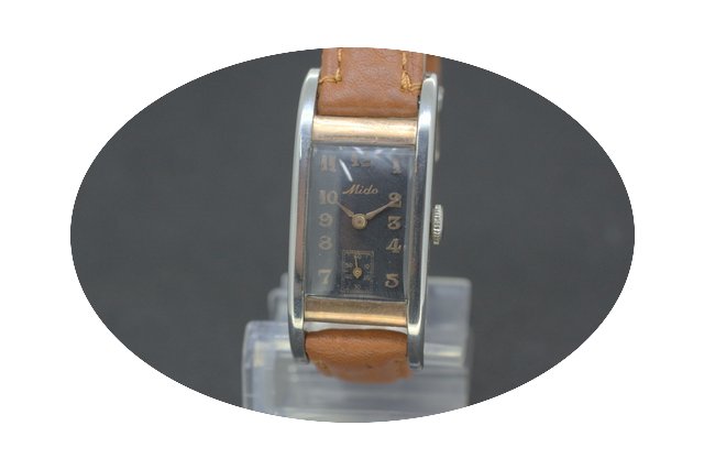 Mido Art Deco Black Dial Rare ca.1940...