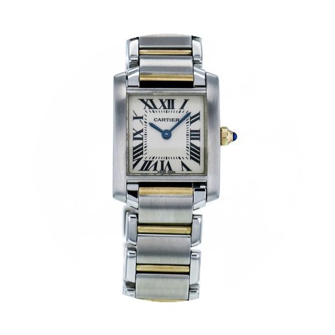 Cartier Tank Francaise Steel And Gold Qu...