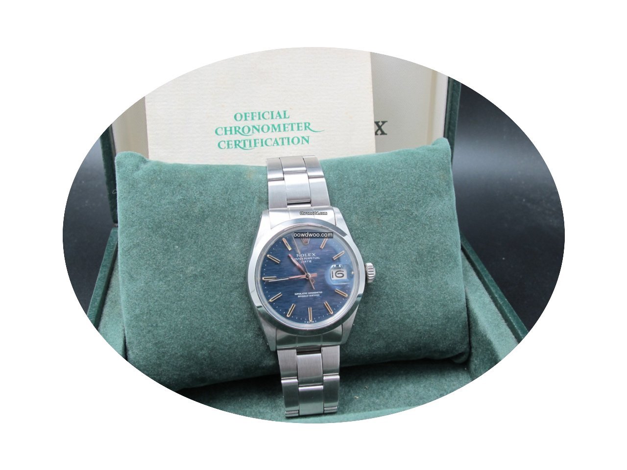 Rolex OYSTER DATE 1500 Original Blue Tex...