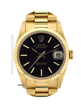 Rolex 18k yellow gold mid-size President...