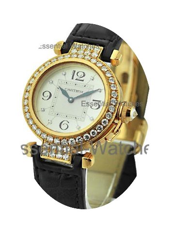 Cartier Pasha 32mm with Aftermarket Diam...