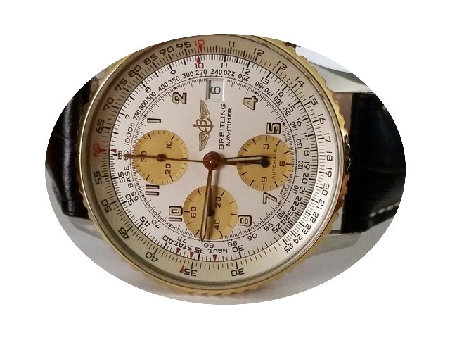 Breitling Old Navitimer Gold Steel Beige...