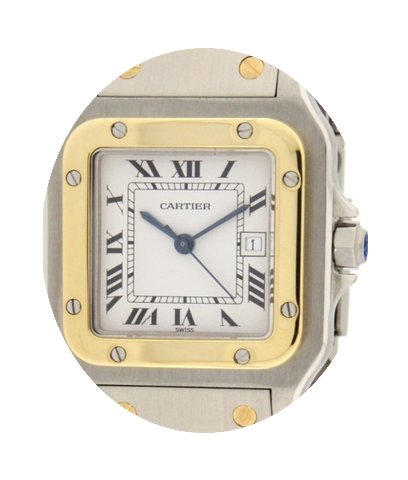 Cartier Santos 2961 Steel, Yellow Gold...