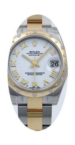 Rolex Datejust Midsize white roman 17834...