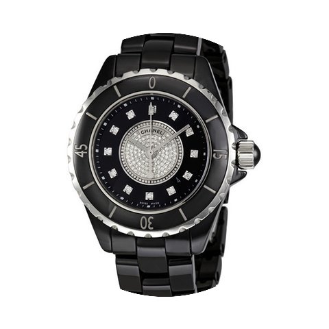 Chanel J12 Black Dial Ceramic Diamond La...