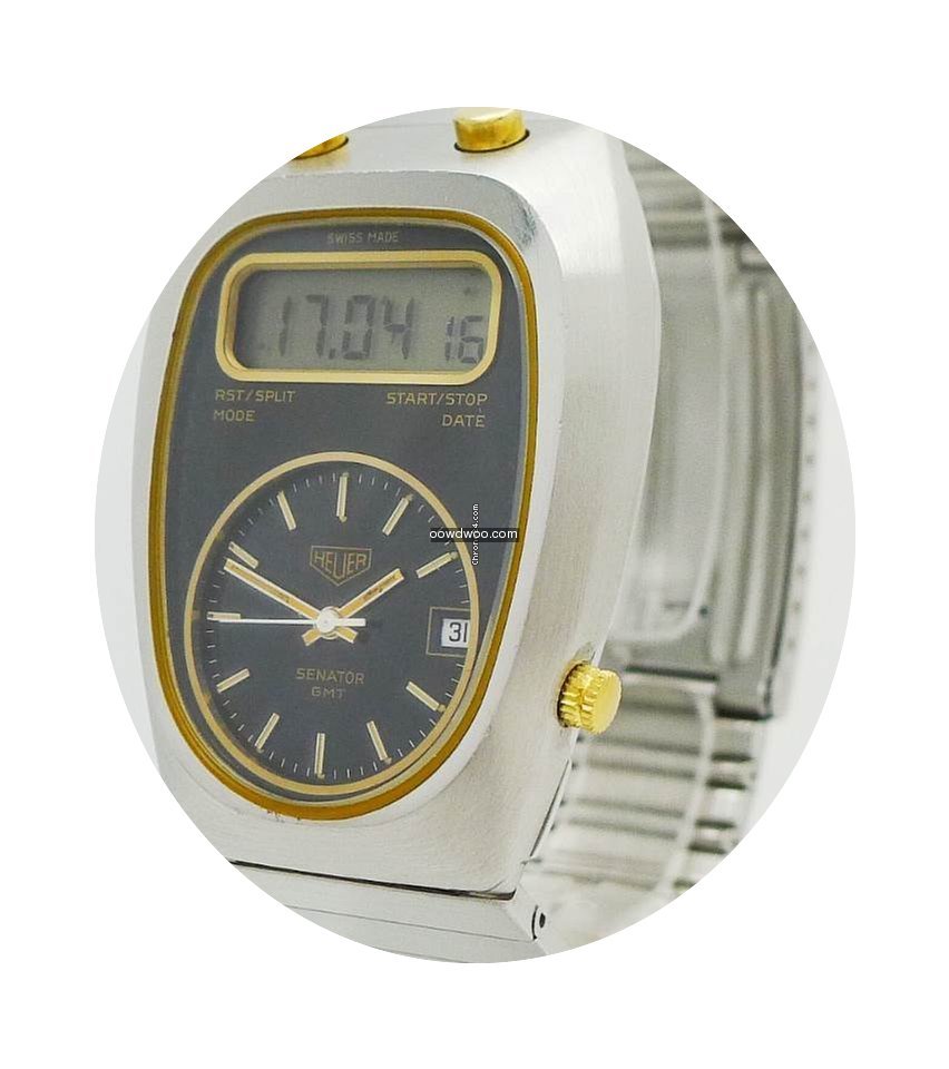 Heuer Senator 107 GMT Chronosplit Quartz...