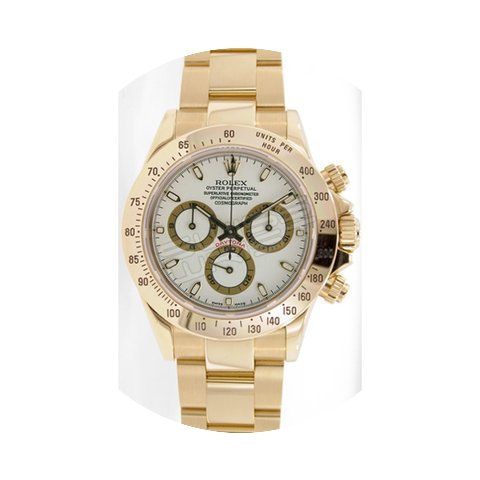 Rolex Daytona 116528 18K Yellow Gold Wit...