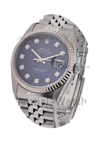 Rolex Used Datejust 36mm with Blue Diamo...