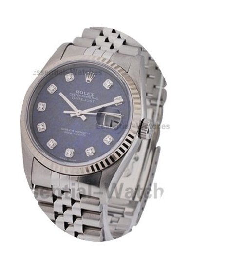 Rolex Used Datejust 36mm with Blue Diamo...