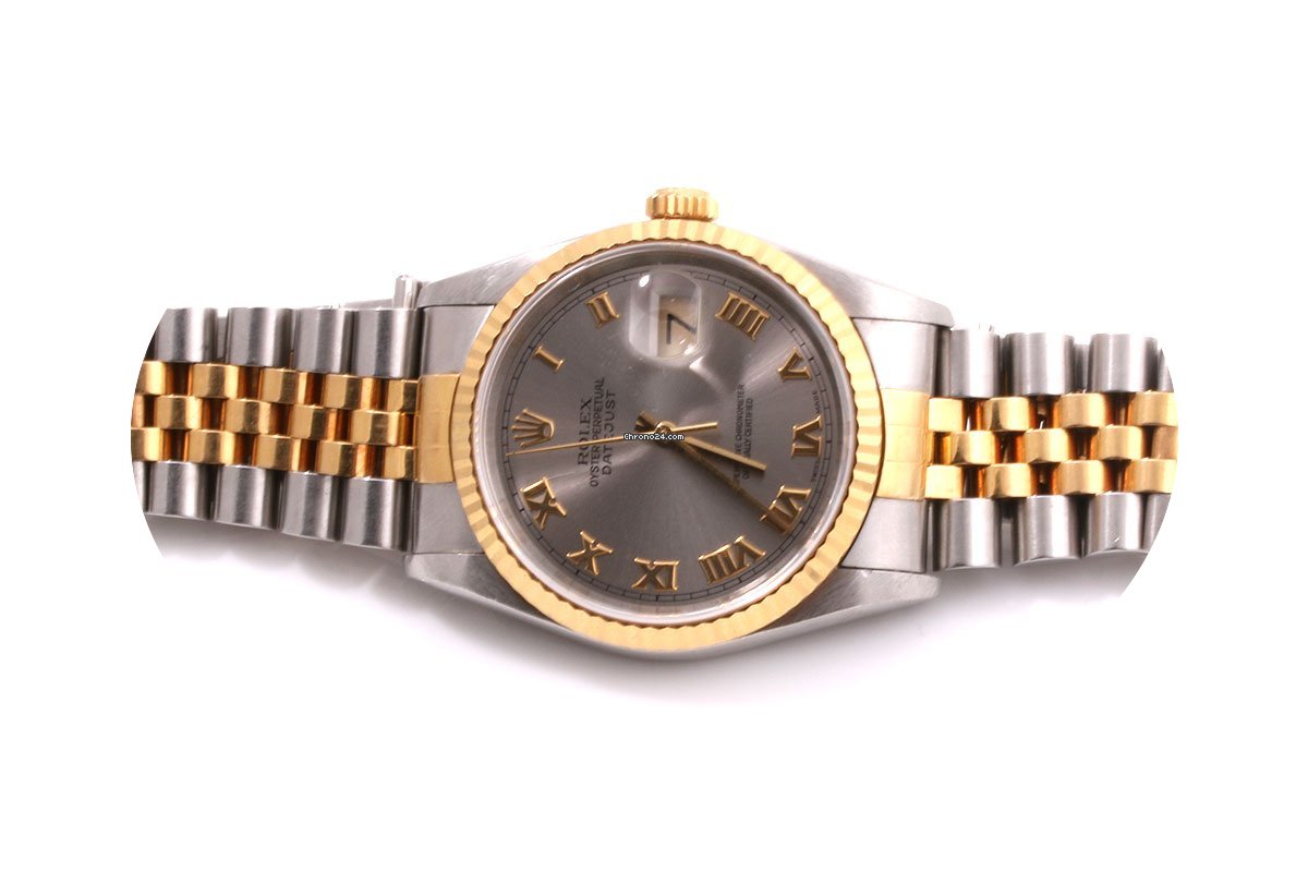 Rolex Mens 16233 Datejust Rhoduim Roman ...