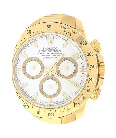 Rolex Daytona 18K Yellow Gold White Chro...