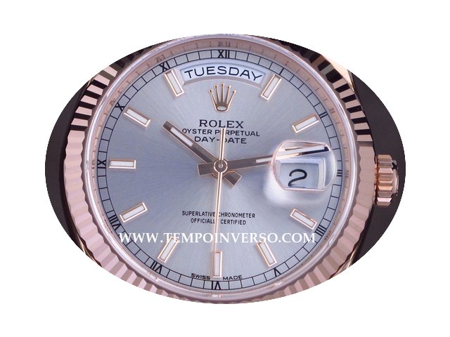 Rolex Daydate rose gold/ Brown Aligator ...