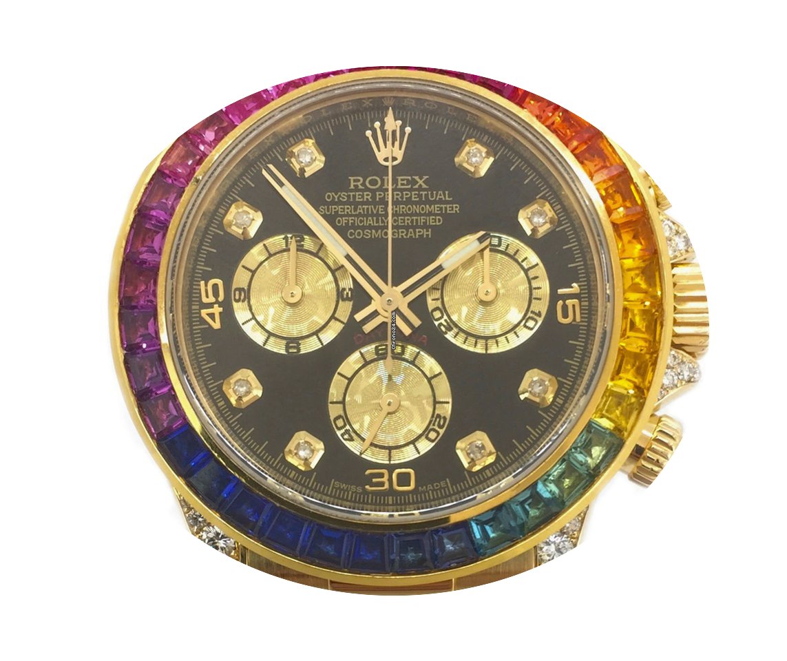 Rolex Daytona 18K Rainbow Diamonds Box/P...