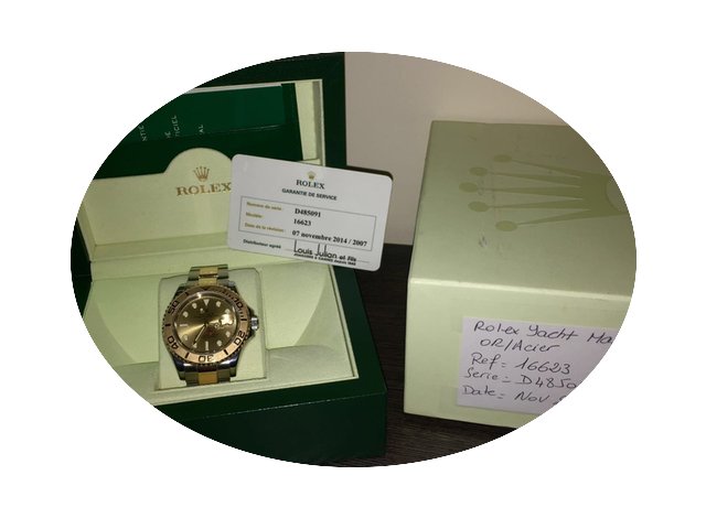 Rolex Yacht-Master Ref/16623 Or/Acier...