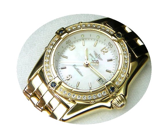 Breitling Callistino Gelb Gold 750 18k W...