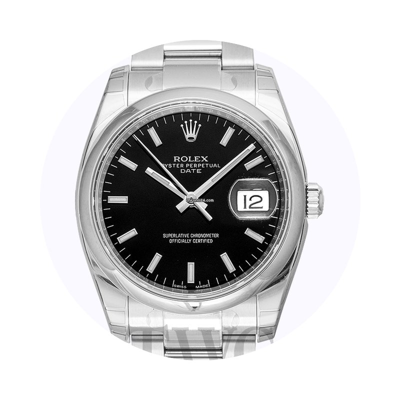 Rolex Oyster Perpetual Date Black/Steel ...