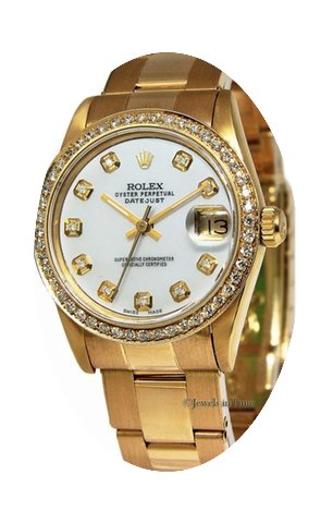 Rolex Datejust 18k Yellow Gold Diamond M...