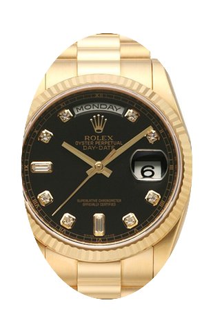 Rolex DayDate 36 / Black & Diamond...