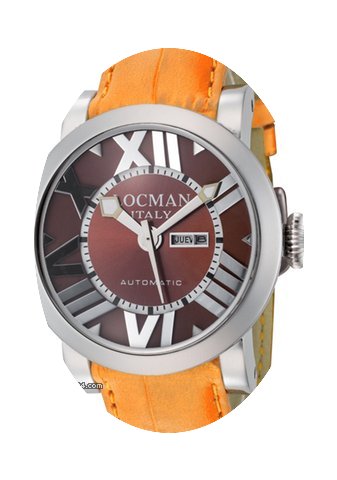 Locman Toscano Brown Dial Orange Leather...