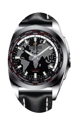Breitling Galactic Unitime Black Dial Bl...