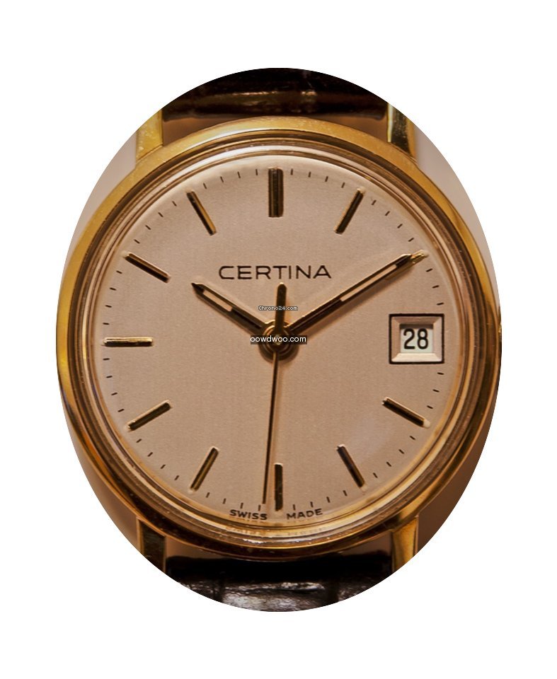 Certina 18k Gold Date Quartz...