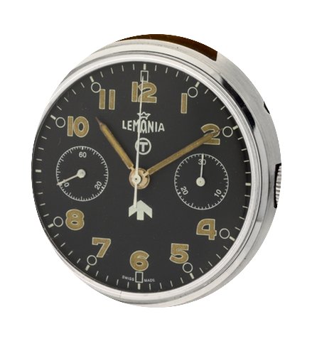Lemania Military Single Pusher Chronogra...