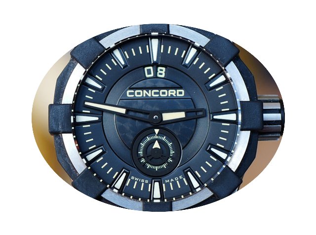 Concord C1 Big Date Steel & Rubber 4...