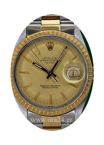 Rolex Oyster Perpetual 34mm Date 18k Gol...