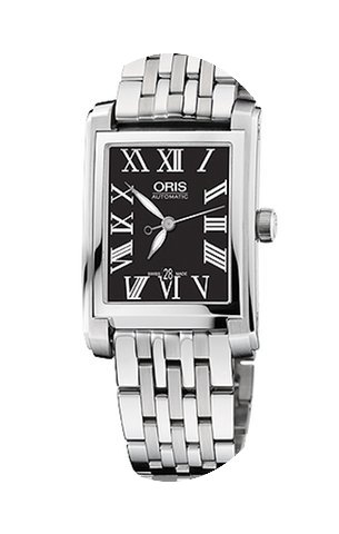 Oris Rectangular Date, Roman, Black Dial...