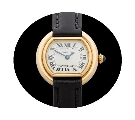 Cartier Ellipse 18k Yellow Gold Ladies...