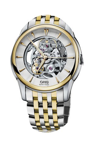 Oris Artelier Skeleton Gold Plated Case ...