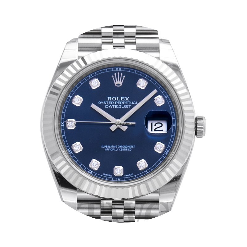 Rolex Datejust 41 Blue Steel/18k White G...