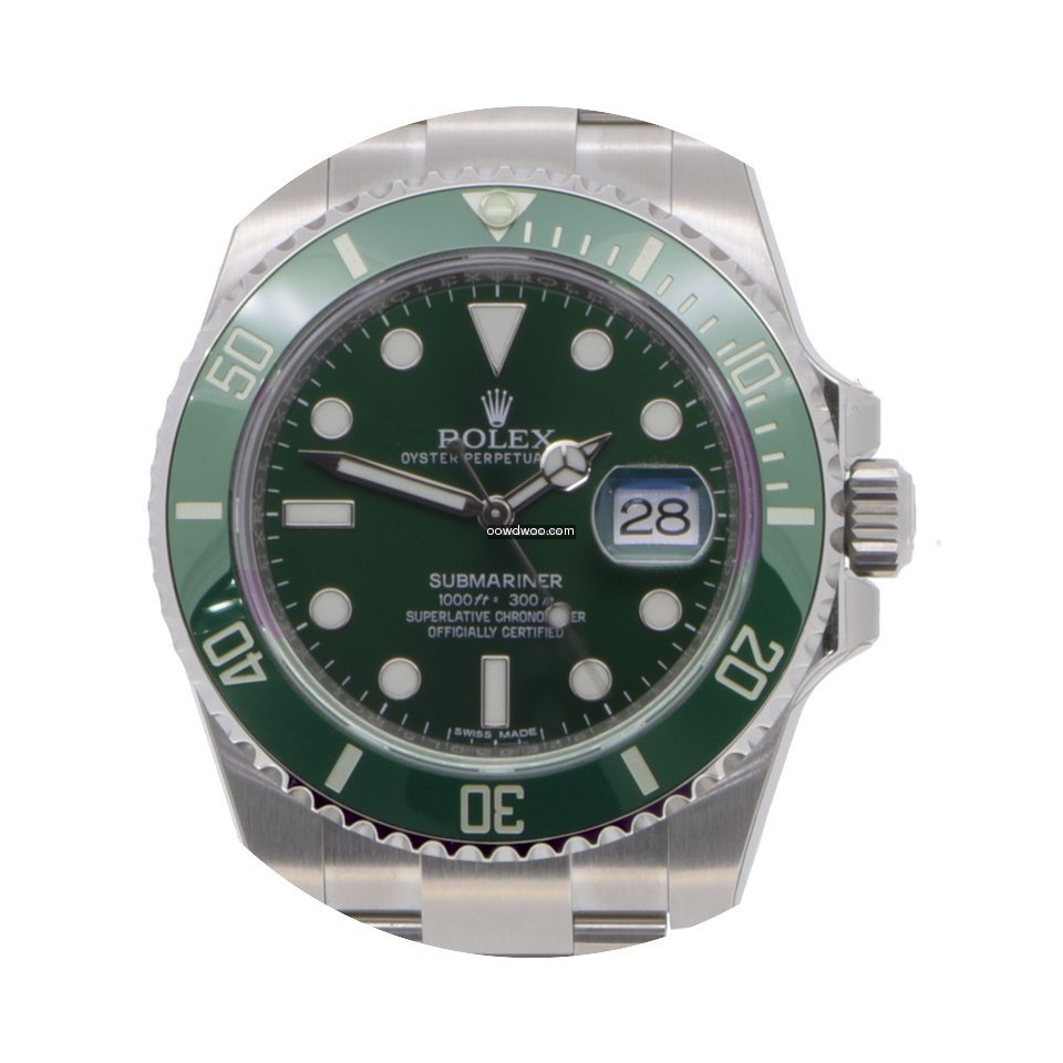 Rolex Submariner Hulk Green Bezel and Di...