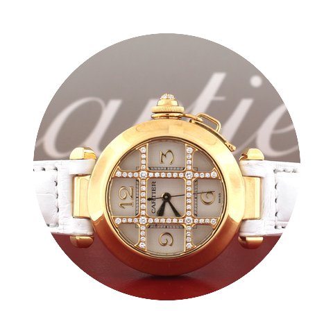 Cartier Pasha Gold Diamond Grid 32MM Lad...