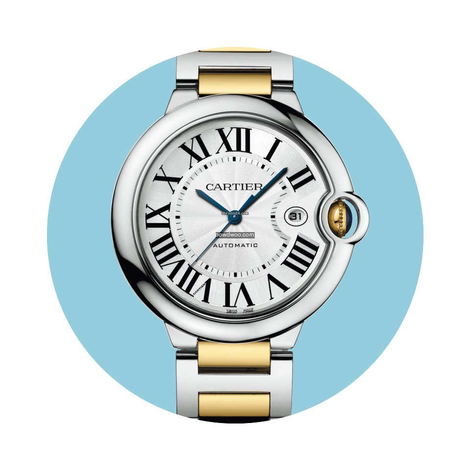 Cartier Ballon Bleu 42 mm Automatik Stah...
