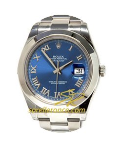 Rolex Datejust II Blue Dial Roman index...