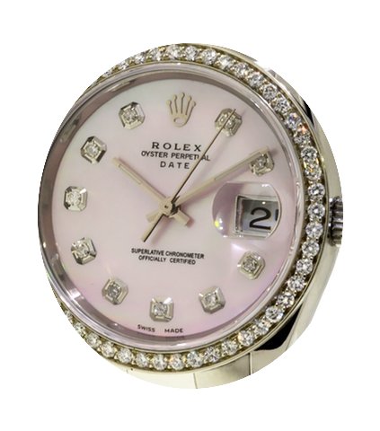 Rolex Oyster Perpetual Date Pink MOP Dia...