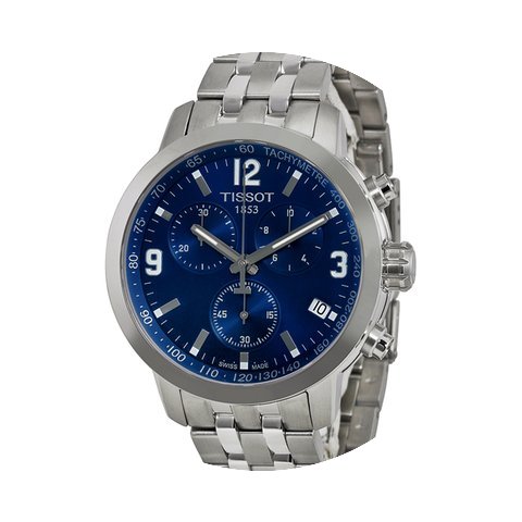 Tissot PRC 200 Chronograph Blue Dial Sta...