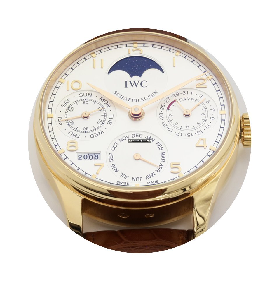 IWC Rose Gold Portuguese Perpetual Calen...