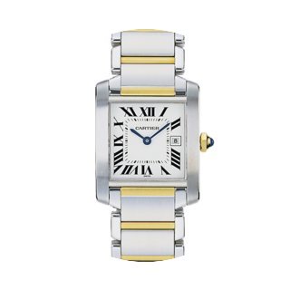 Cartier TANK FRANCAISE MEDIUM 18kt &...