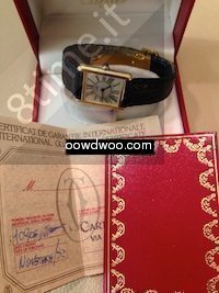 Cartier Vermeil Tank Quartz Argent Plaqu...