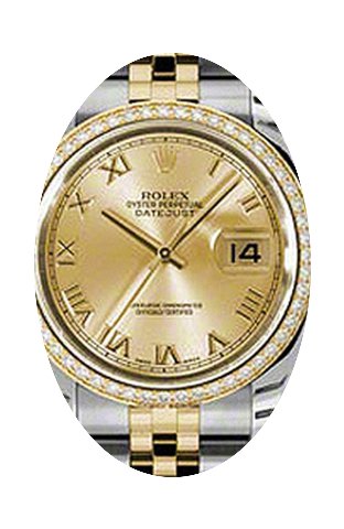 Rolex Datejust 36 116243-GLDRDJ Champagn...