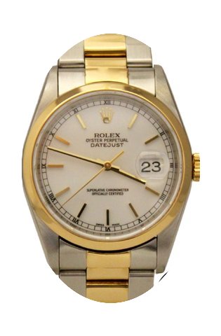 Rolex Date just Automatic 18K/SS Two Ton...